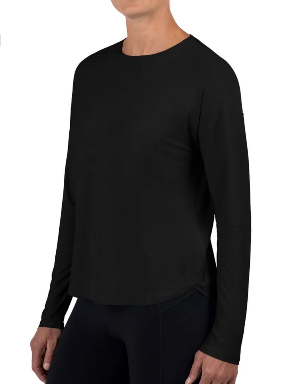 Tuff Athletics Black Long-Sleeve Women's Crewneck Tee